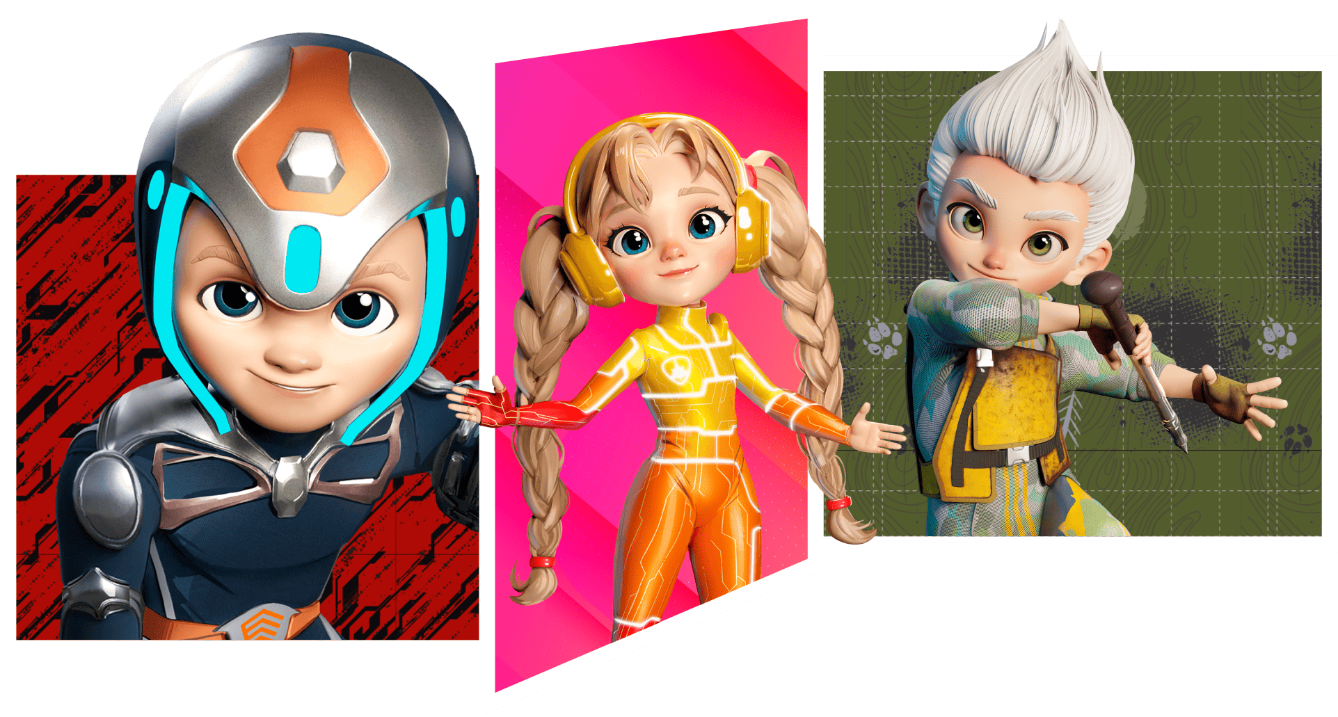 Russian Superheroes Yermak, Zarya and Leshy